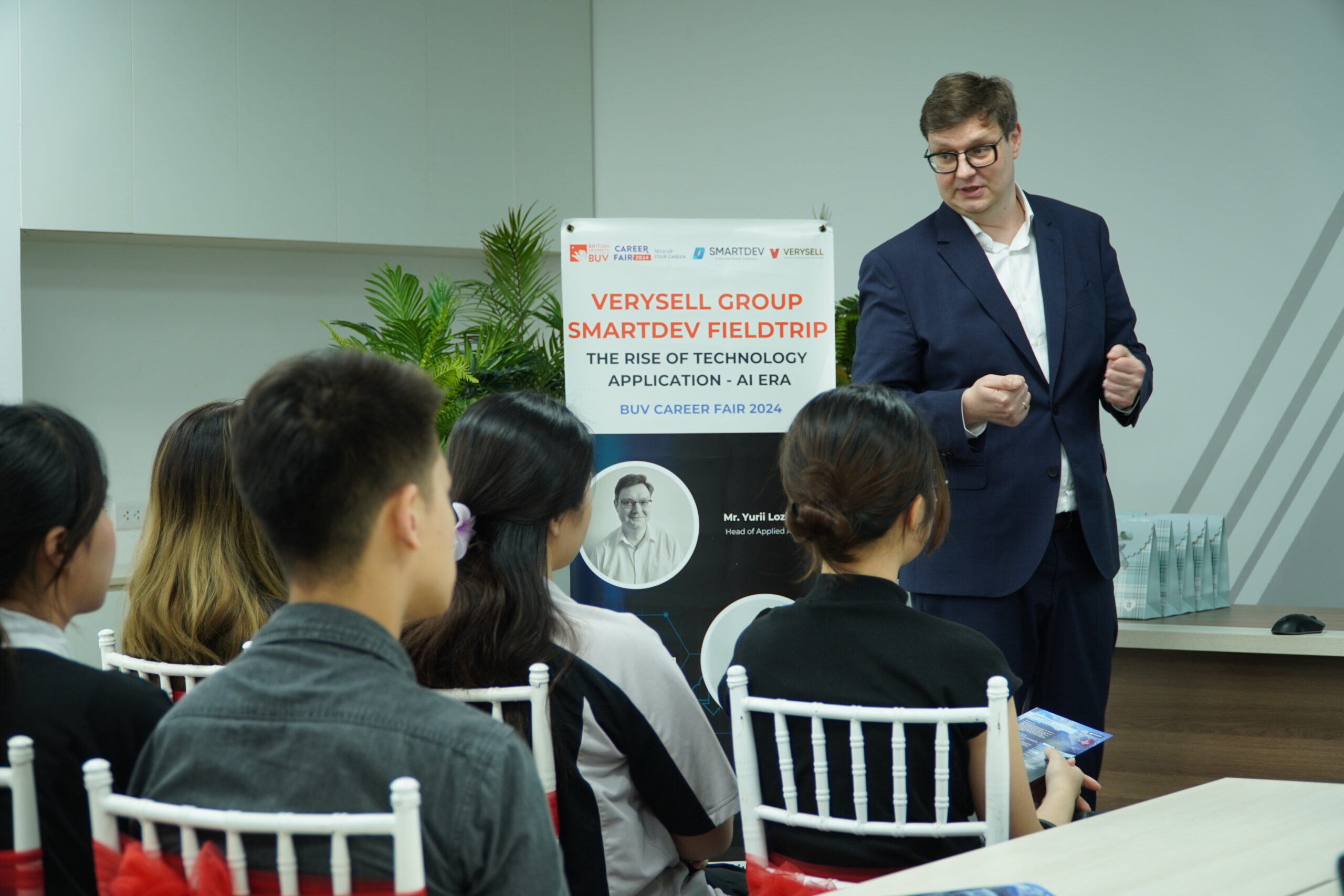 Figure 3 Mr. Yurii Lozinskyi shared invaluable insights into the future of AI captivating the audience with his expertise and vision scaled