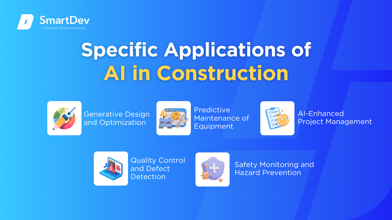 AI Use Cases in Construction: Generative Design, Predictive Maintenance, Project Management, Quality Control, and Safety