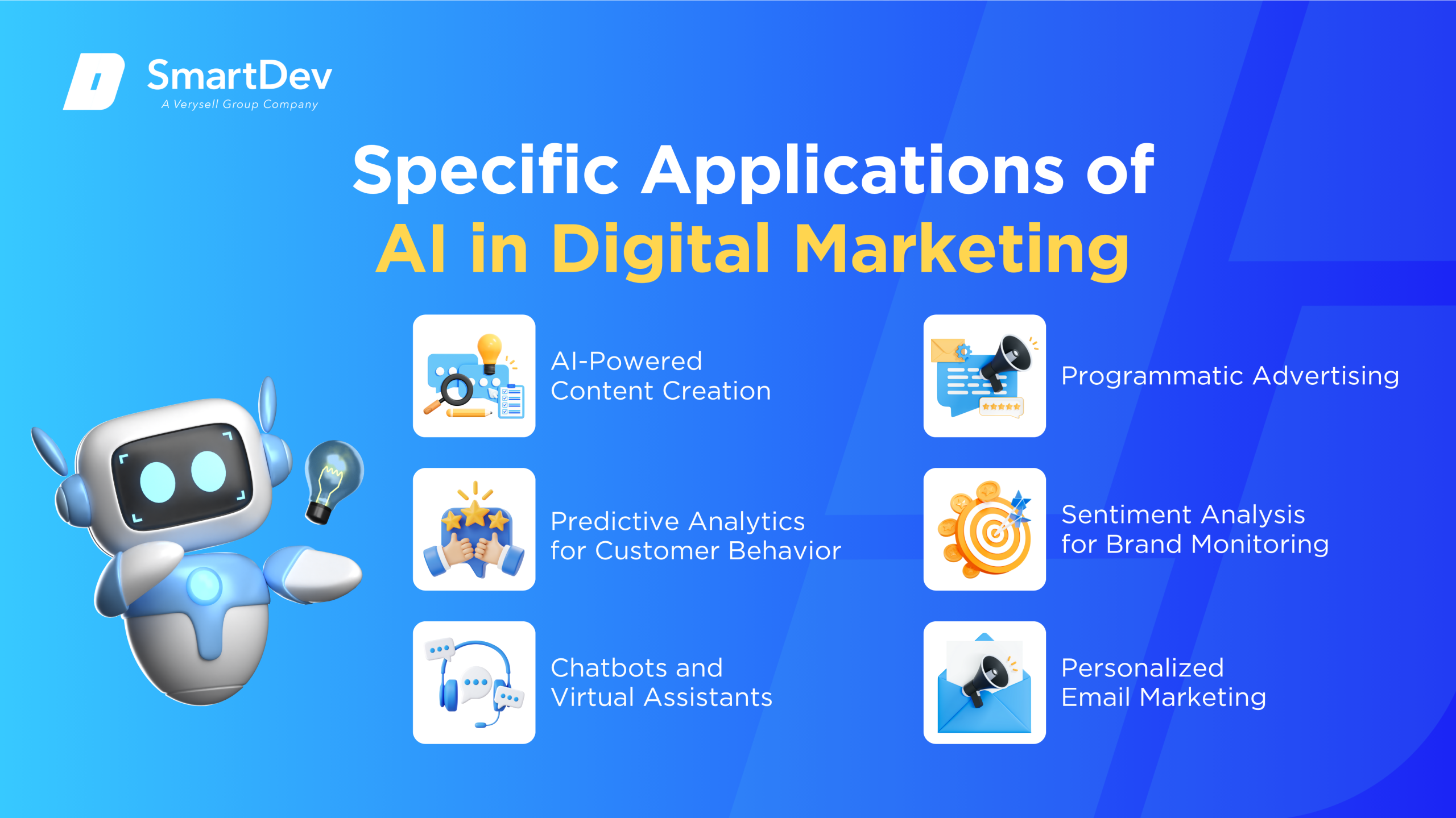 AI Use Cases in Digital Marketing: Content, Analytics, Chatbots, Advertising, Sentiment, Email