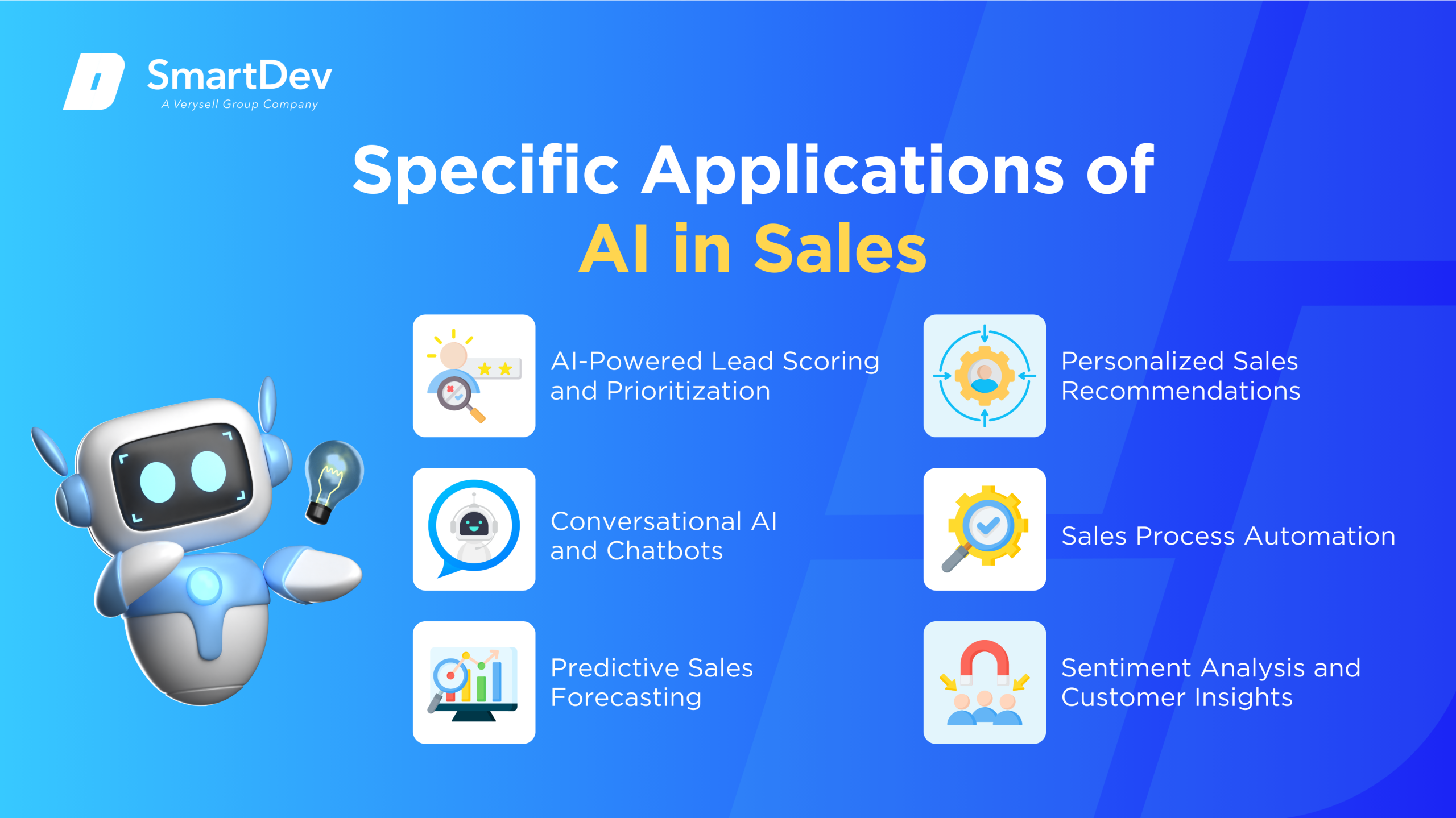 AI Applications in Sales: Lead Scoring, Chatbots, Forecasting, Recommendations, Automation, and Sentiment Analysis